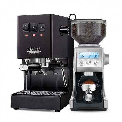 Gaggia Classic Evo Pro Schwarz & Sage the Smart Grinder Pro