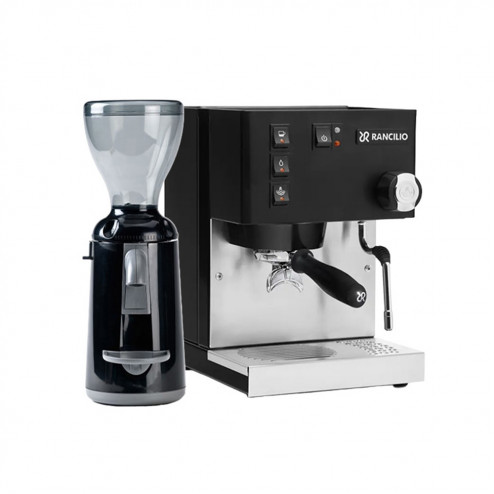 Rancilio Silvia V6 E Schwarz & Nuova Simonelli Grinta Schwarz AMMT