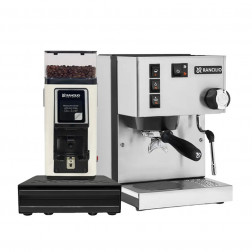 Rancilio Silvia V6 E + Rancilio Stile SD Wei&szlig; + Rancilio Knock Box